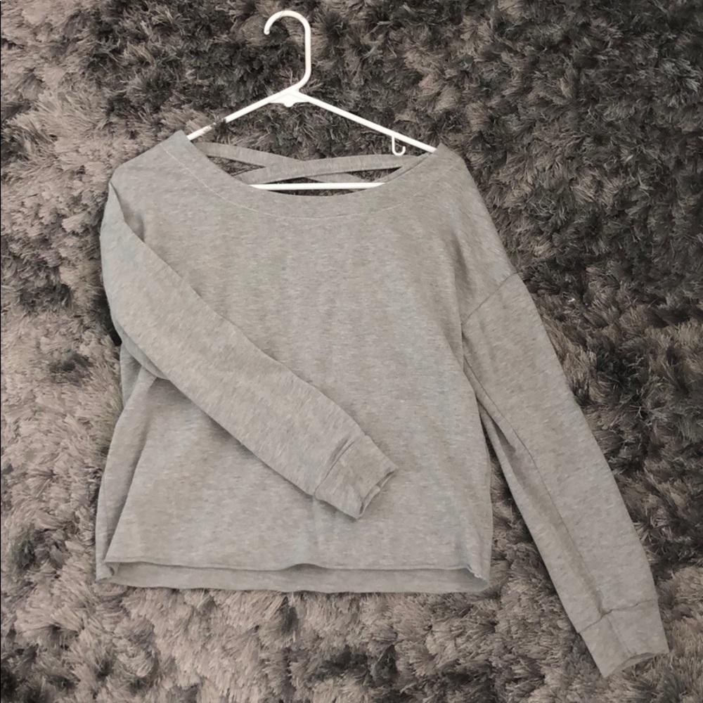 Grey Long Sleeve with Cut Outs